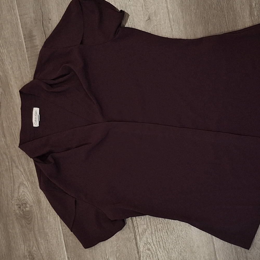Calvin Klein Women's Dark Purple Short Sleeve Top
